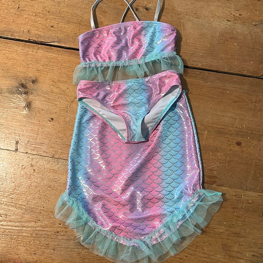 Size 4 Mermaid Girls Bathing Suit